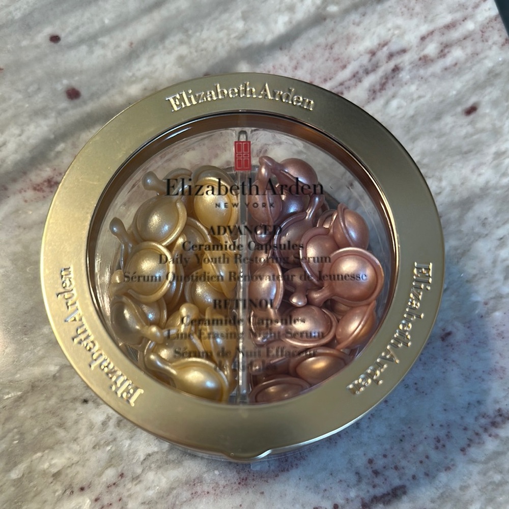 Elizabeth Arden Ceramide Capsules in Gold and Pink